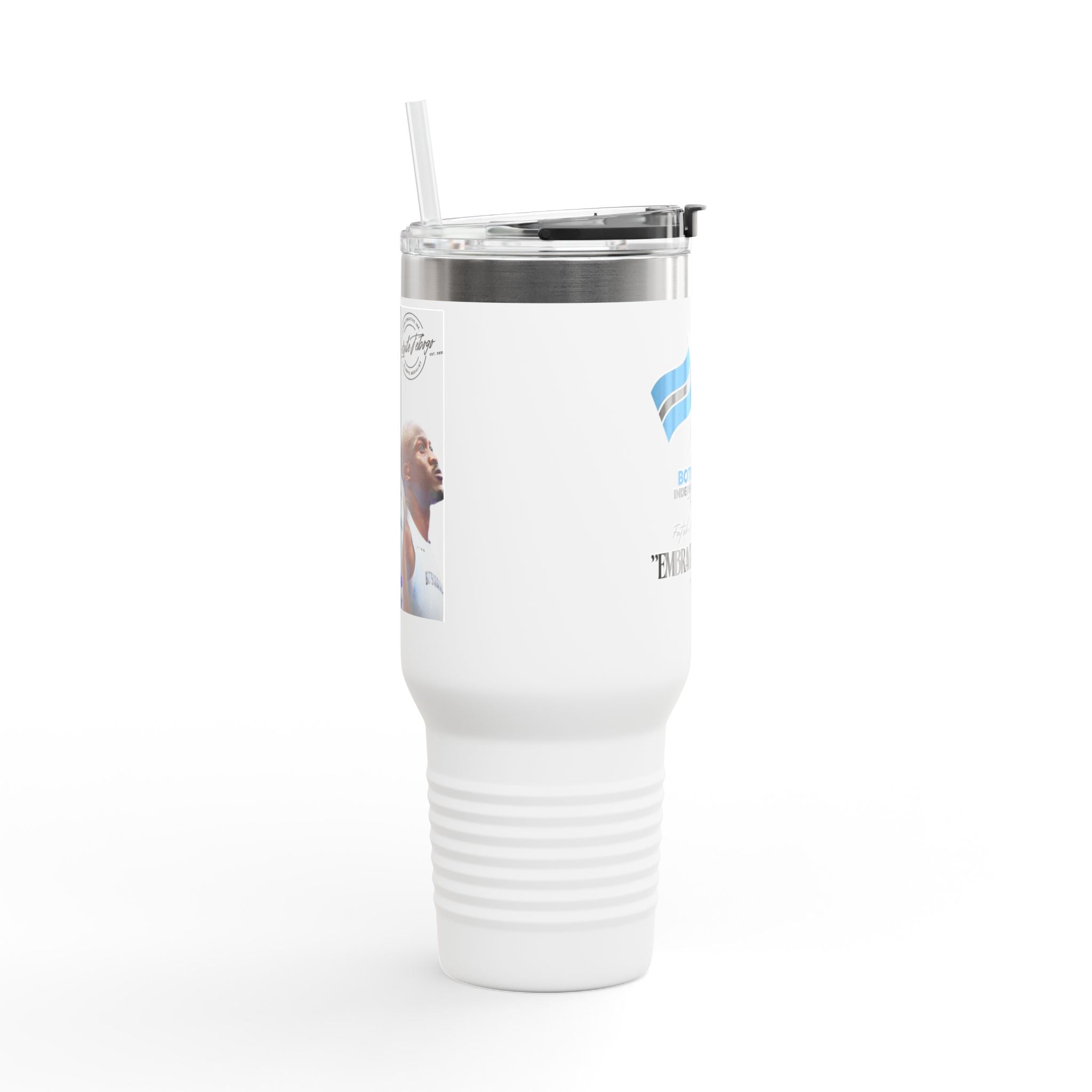Botswana Independence Day Insulated Travel Mug, 40oz - Perfect for Hot or Cold Beverages, Commuters, Gifts, Celebrations, Daily Use
