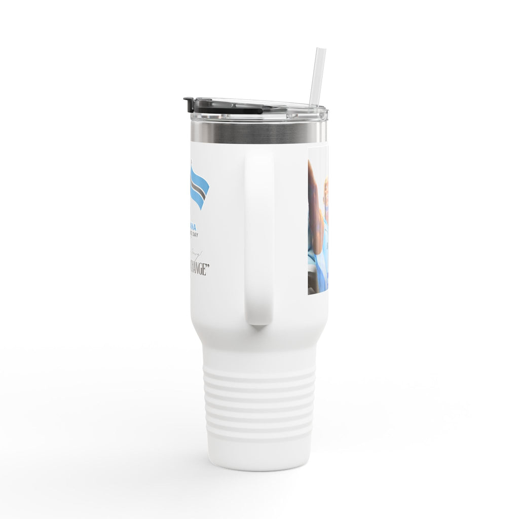Botswana Independence Day Insulated Travel Mug, 40oz - Perfect for Hot or Cold Beverages, Commuters, Gifts, Celebrations, Daily Use