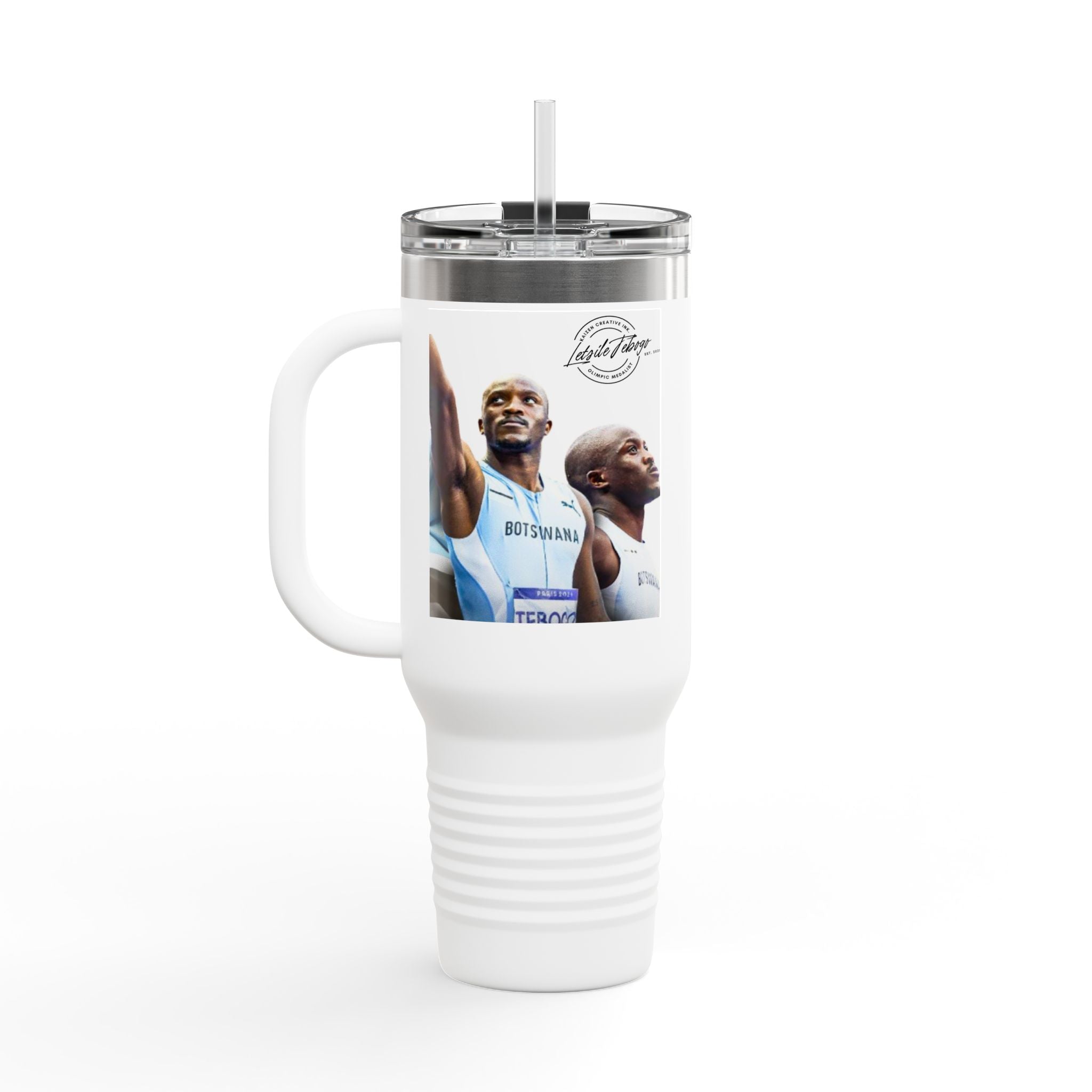 Botswana Independence Day Insulated Travel Mug, 40oz - Perfect for Hot or Cold Beverages, Commuters, Gifts, Celebrations, Daily Use