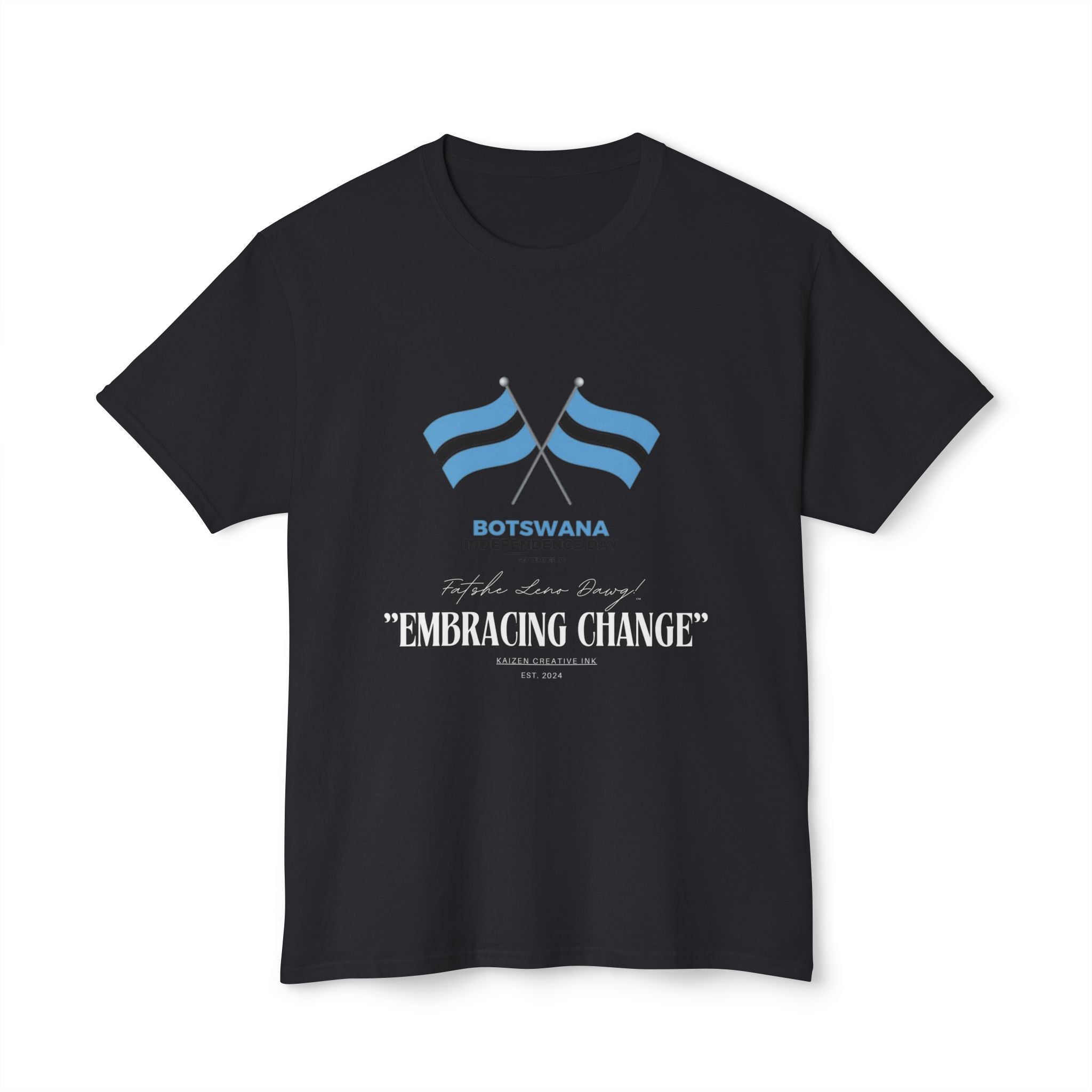 Botswana Independence Day T-Shirt, Embracing Change Tee, Unisex Cotton Shirt, Patriot's Apparel, African Heritage Clothing, Celebration Gift