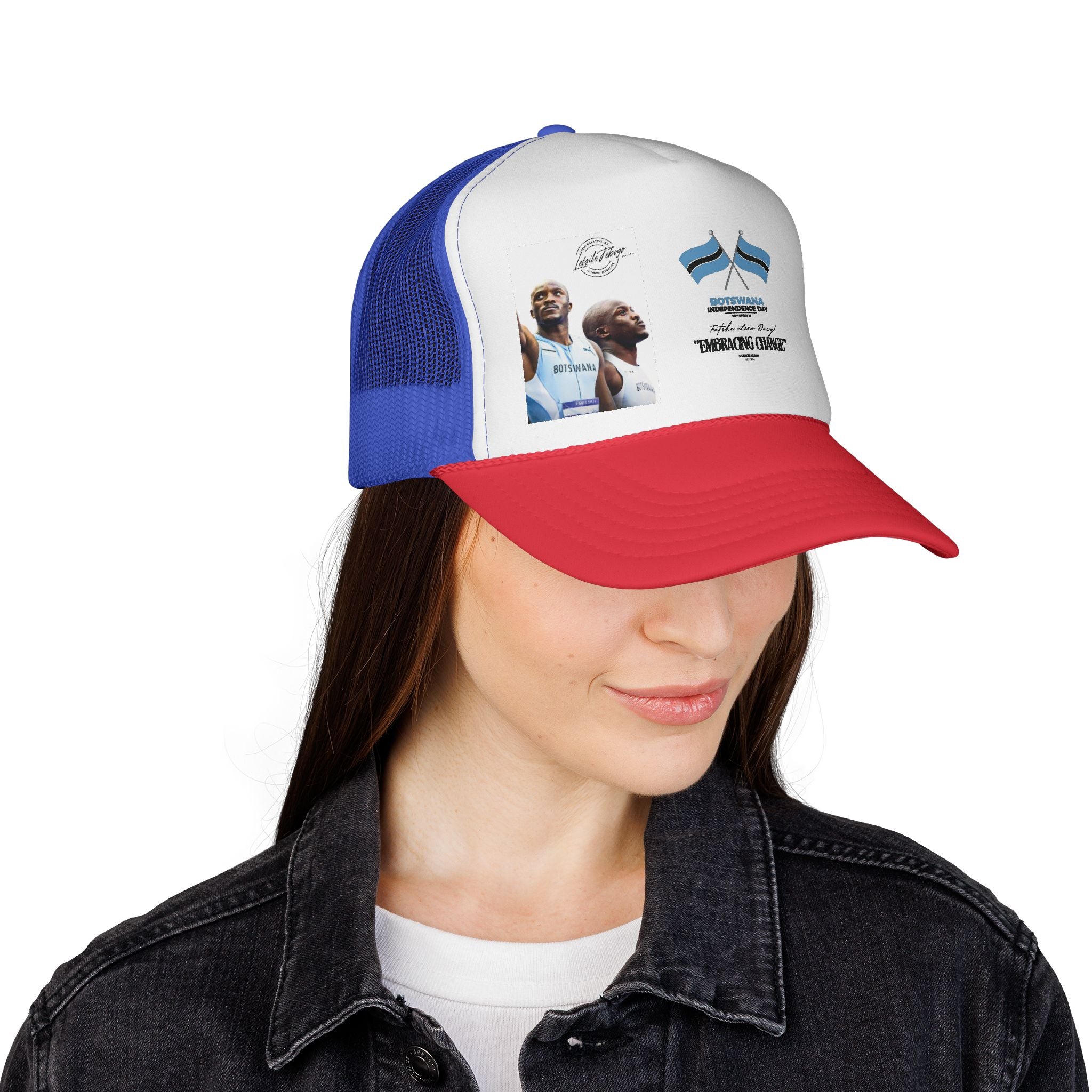 Botswana Pride Trucker Cap, Retro Cap, Sportswear, Outdoor Hat, Festival Headwear, Gift for Him|Her