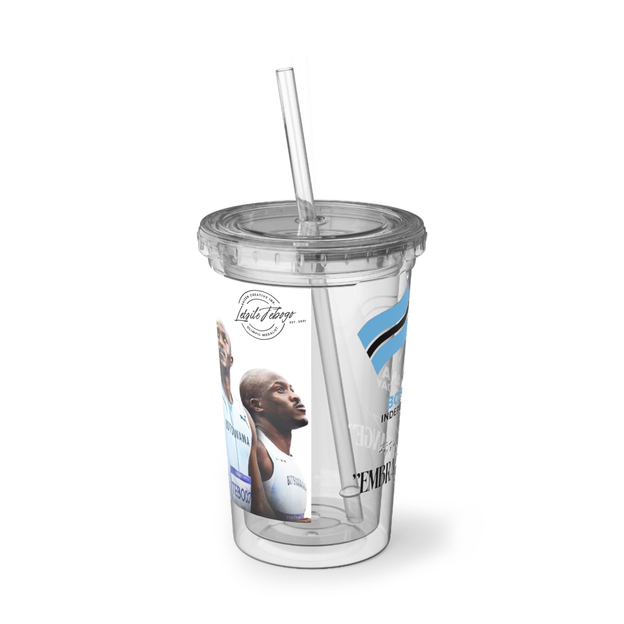 Botswana Independence Day Acrylic Cup | Suave Drinkware, Holiday Gift, Reusable Tumbler, Party Favor, Eco-Friendly Cup
