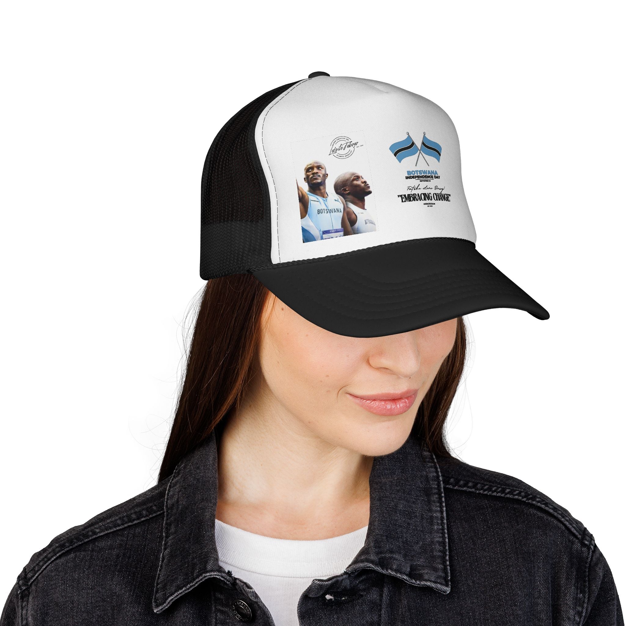 Botswana Pride Trucker Cap, Retro Cap, Sportswear, Outdoor Hat, Festival Headwear, Gift for Him|Her