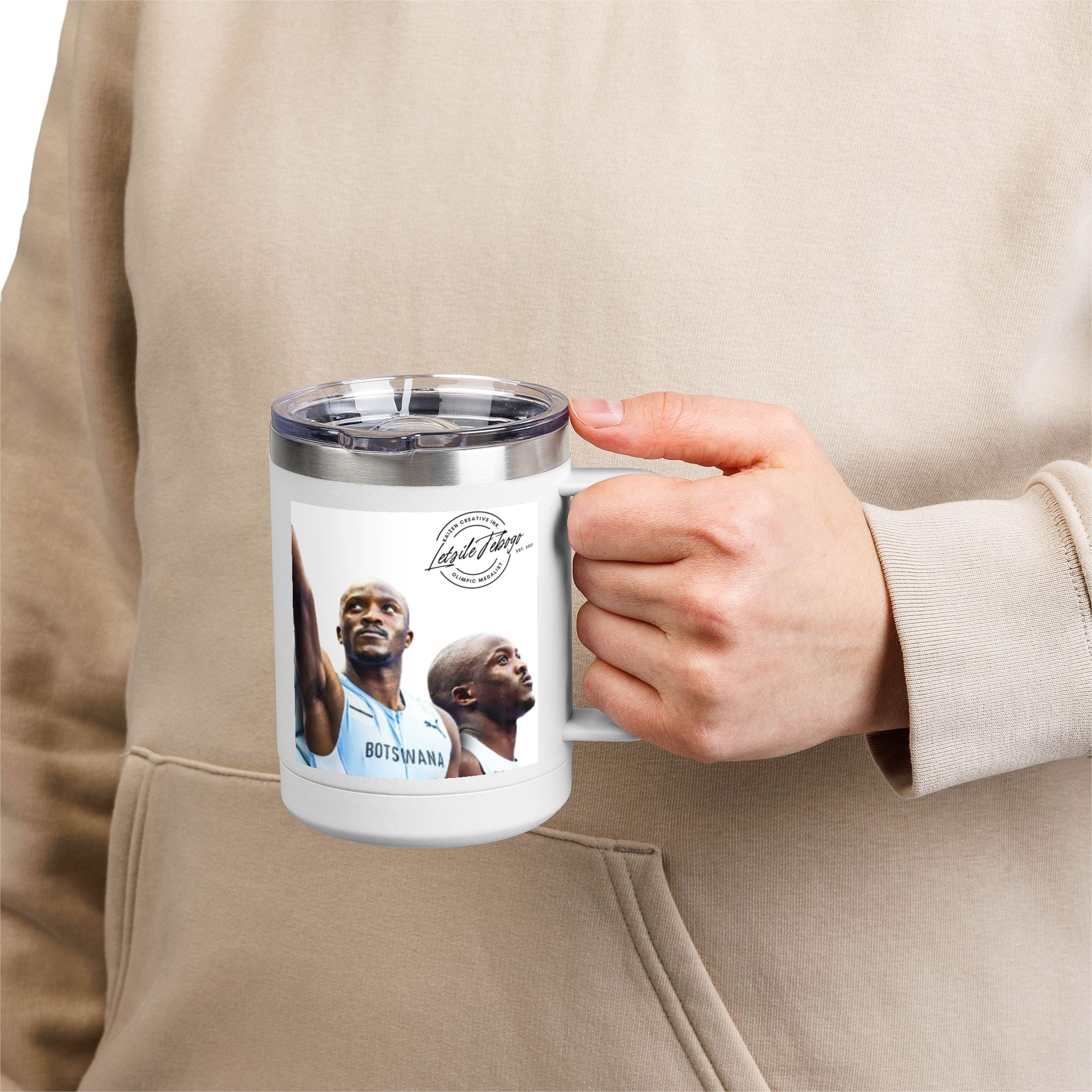 Botswana Coffee Mug Tumbler, 15oz - Celebrate Culture, Perfect Gift for Sports Fans, Travel Mug, Commemorative Drinkware